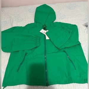 90s hooded zipper windbreaker